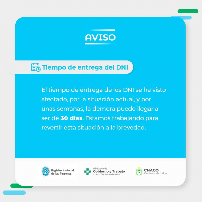 Gobierno trabaja para acortar los tiempos de entrega de DNI