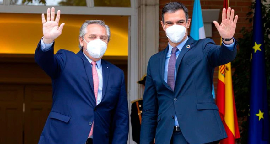 Alberto Fern&aacute;ndez recibe a Pedro S&aacute;nchez para fortalecer la relaci&oacute;n estrat&eacute;gica entre Argentina y Espa&ntilde;a