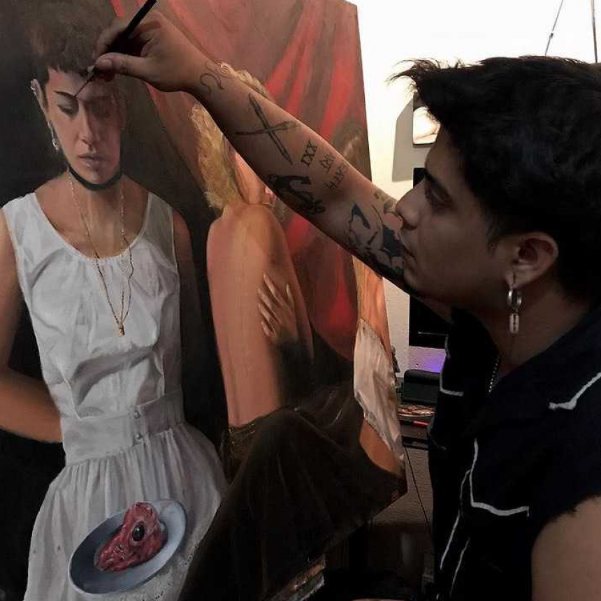 El artista chaque&ntilde;o Emmanuel Barrios intervino la Sala de Exhibici&oacute;n del Patrimonio del MUBA