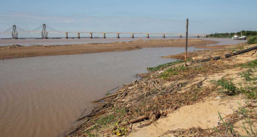 Bajante hist&oacute;rica del Paran&aacute;: el hidr&oacute;metro marc&oacute; 0,35 metros en Barranqueras