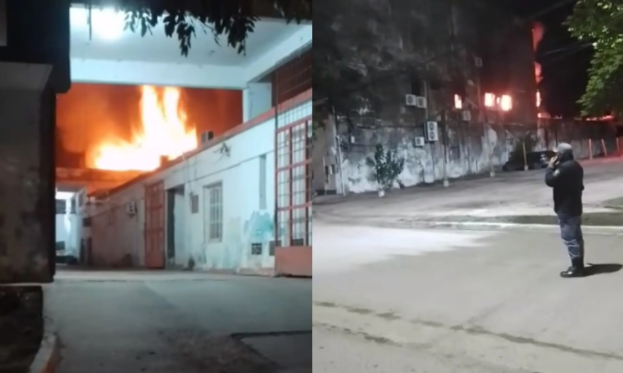 Grave incendio afecta el edificio municipal de Barranqueras: las llamas se extienden y hay peligro derrumbe
