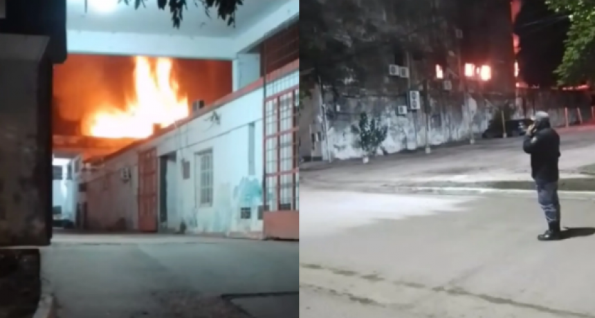 Grave incendio afecta el edificio municipal de Barranqueras: las llamas se extienden y hay peligro derrumbe