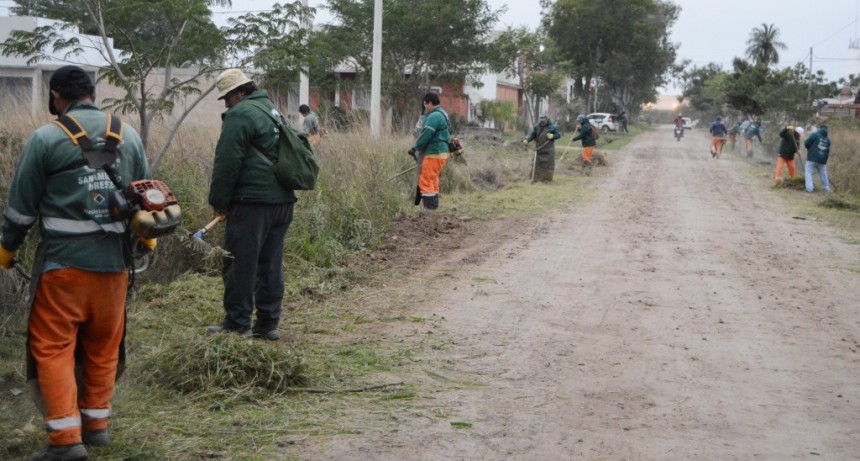 Resistencia realizó limpieza y desmalezado en barrios de la Zona Norte