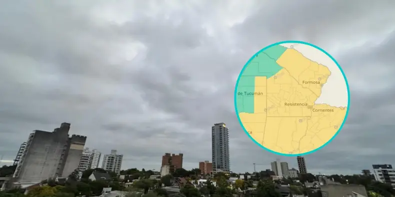 Jueves fresco con alerta amarilla por tormentas fuertes para la tarde-noche  