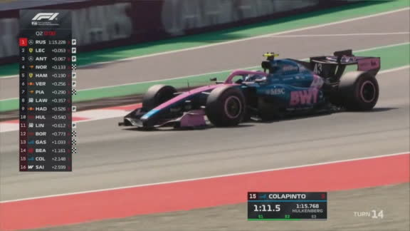 Franco Colapinto largar&aacute; 13&deg; el Gran Premio de Barcelona de F&oacute;rmula 1