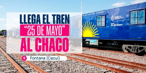 Servicios sanitarios: el Tren 25 de Mayo comenzar&aacute; a funcionar el martes en Fontana