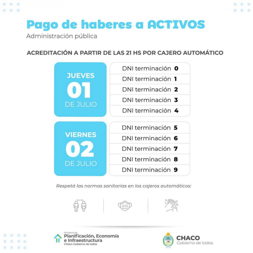 Este jueves comienza el pago salarial para trabajadores activos de la administraci&oacute;n p&uacute;blica