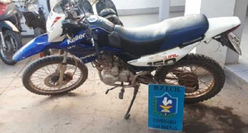 Hallan en la maleza una moto sustra&iacute;da: fue devuelta a su due&ntilde;o