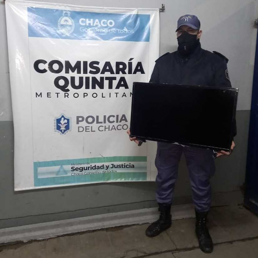 Recuperaron un televisor robado en Resistencia