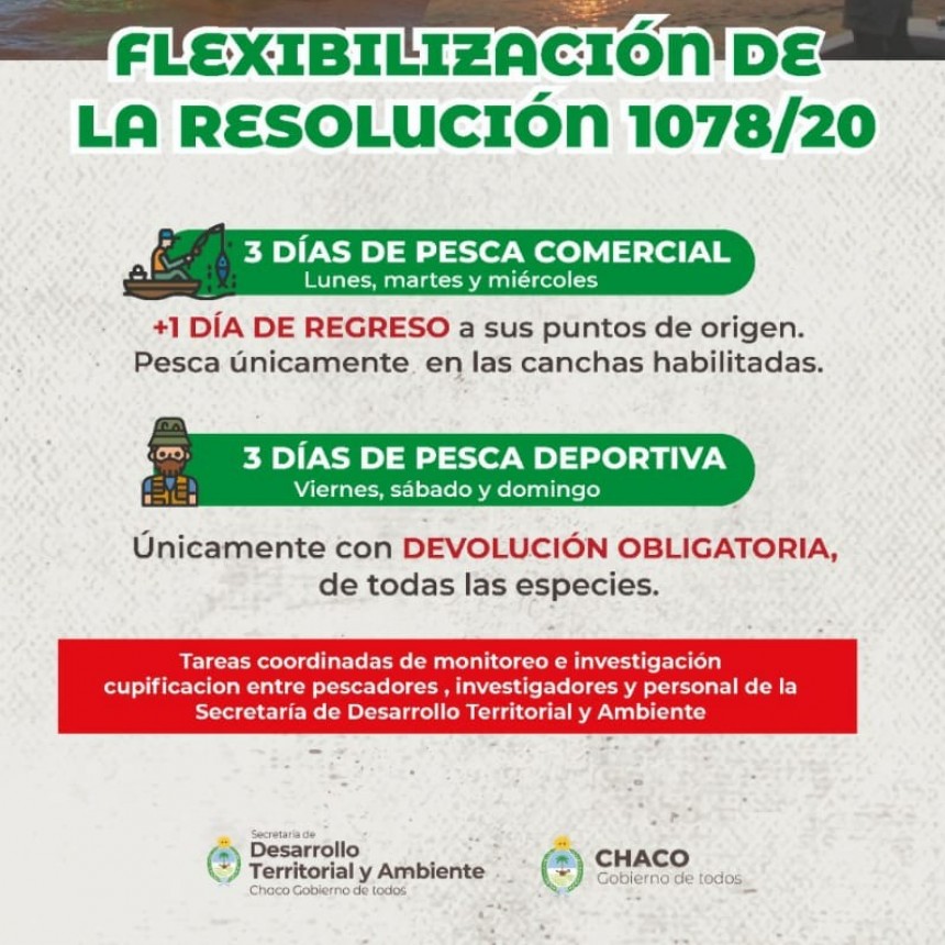 Flexibilizan la veda pesquera 