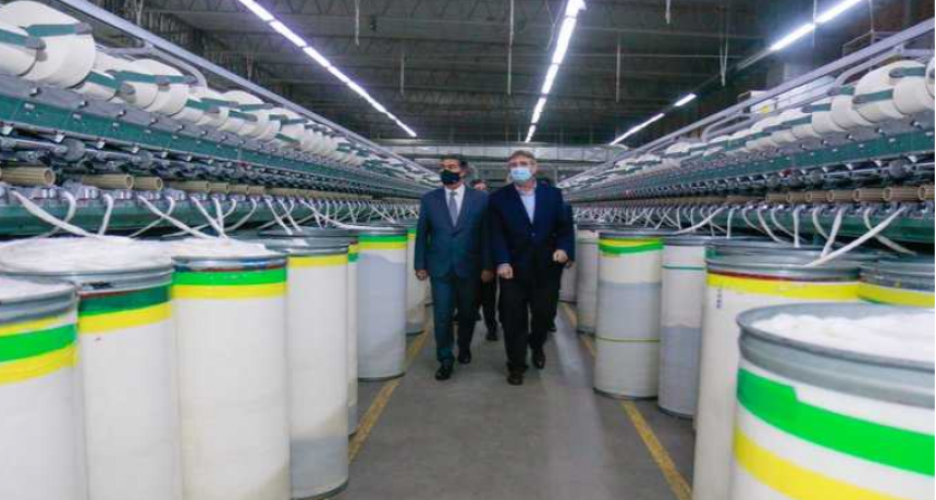 Capitanich inaugur&oacute; la nueva l&iacute;nea de producci&oacute;n de hilados de Santana Textiles