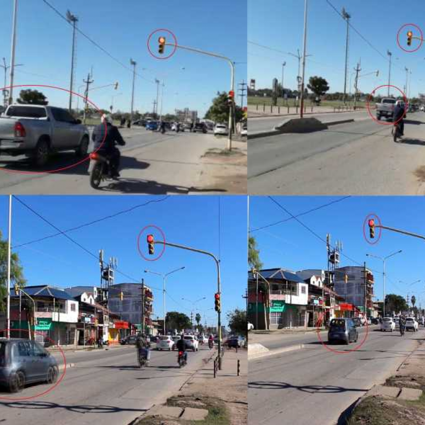 Sancionaron a 24 conductores con multas de m&aacute;s de $47 mil por cruzar el sem&aacute;foro en rojo en Resistencia
