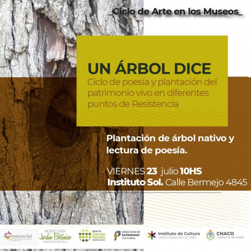 Continúa el ciclo de poesía y plantación del patrimonio vivo en diferentes puntos de Resistencia