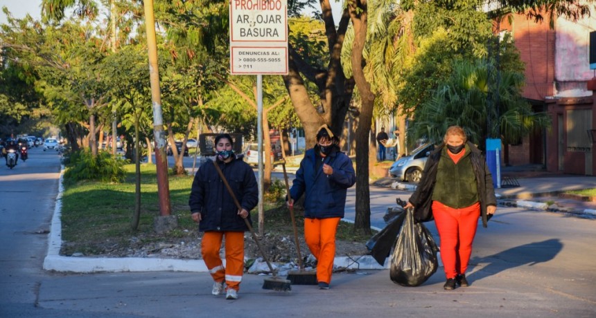 Trabajos de mantenimiento en Av. Belgrano y Alberdi 