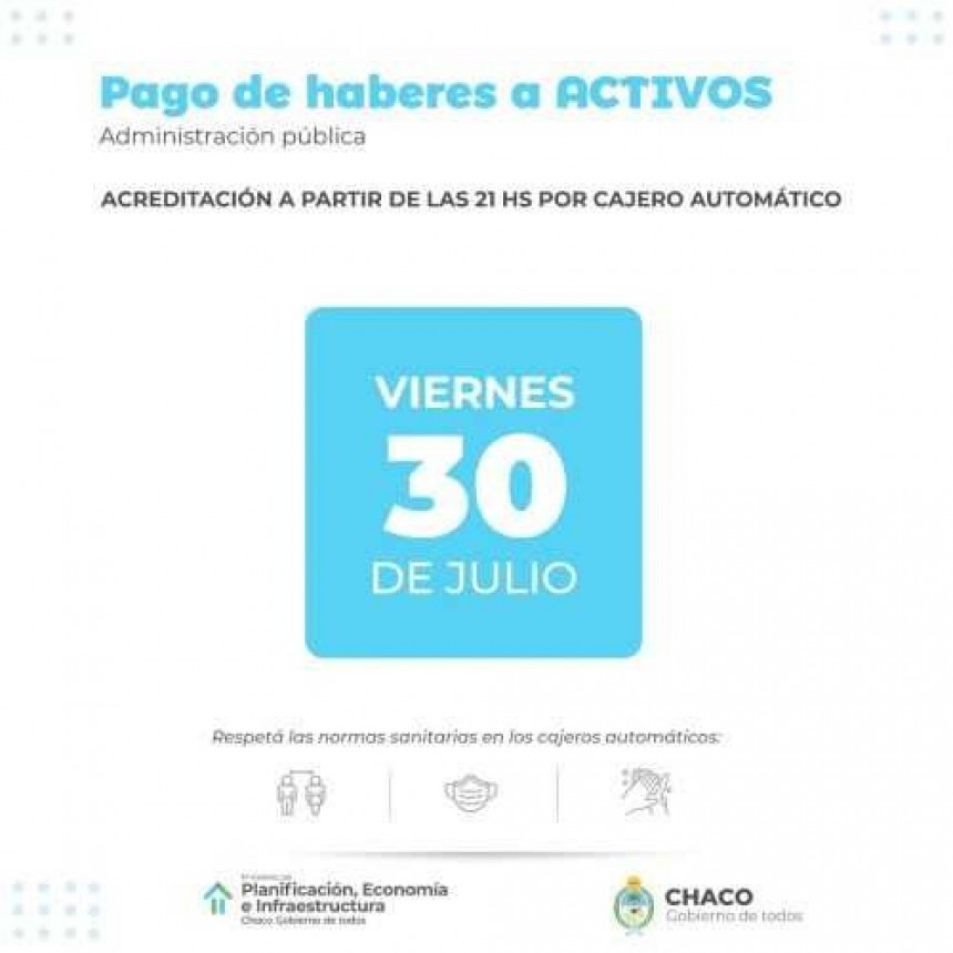 El jueves comienza el pago de salarios a empleados p&uacute;blicos