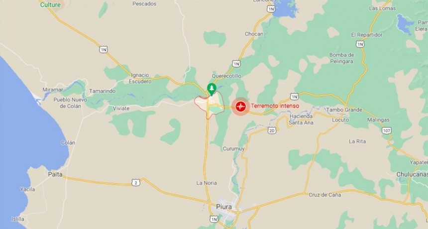 Se produjo un terremoto de 6.1 grados en el norte del Perú