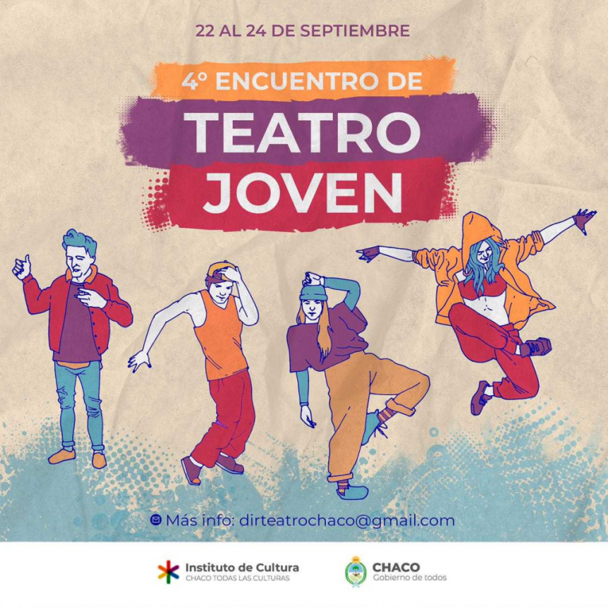Del 22 al 24 de septiembre, cuarto encuentro provincial de Teatro Joven