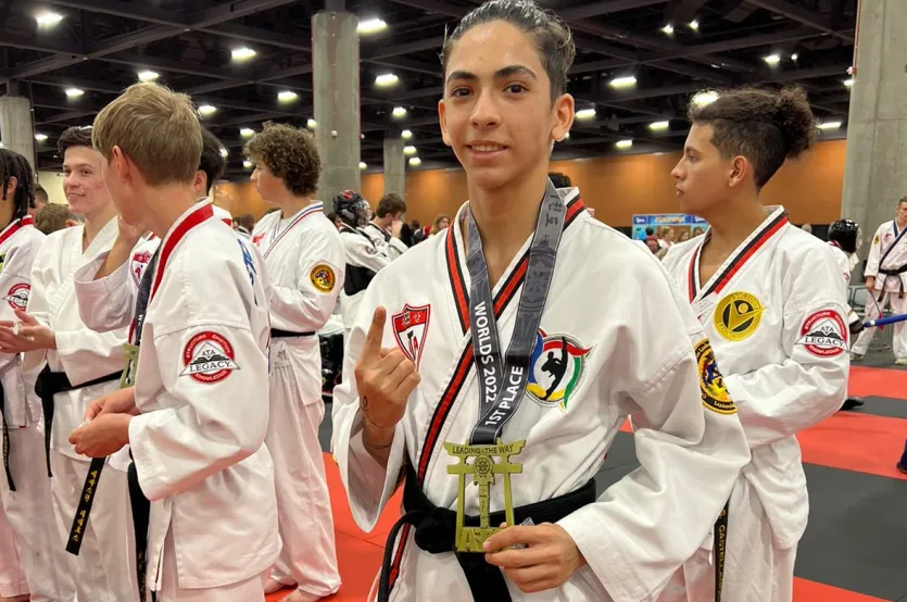 Shaiel David Wolcoff, el joven chaqueño de 16 años que ganó en el Mundial de Taekwondo