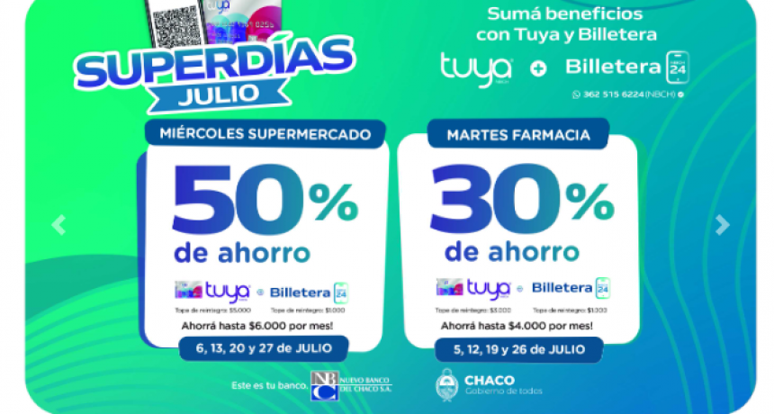 Se renuevan los Superdías de Nuevo Banco del Chaco