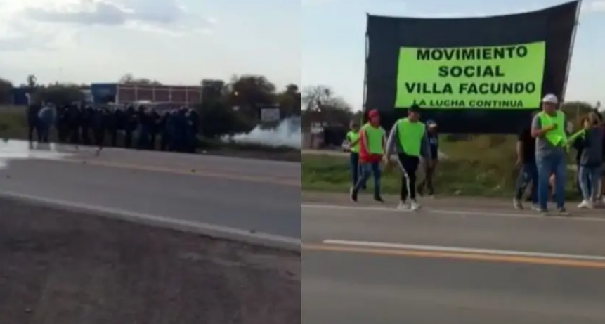 Fuerte operativo de desalojo contra un movimiento social que cortaba la Ruta Nacional 11