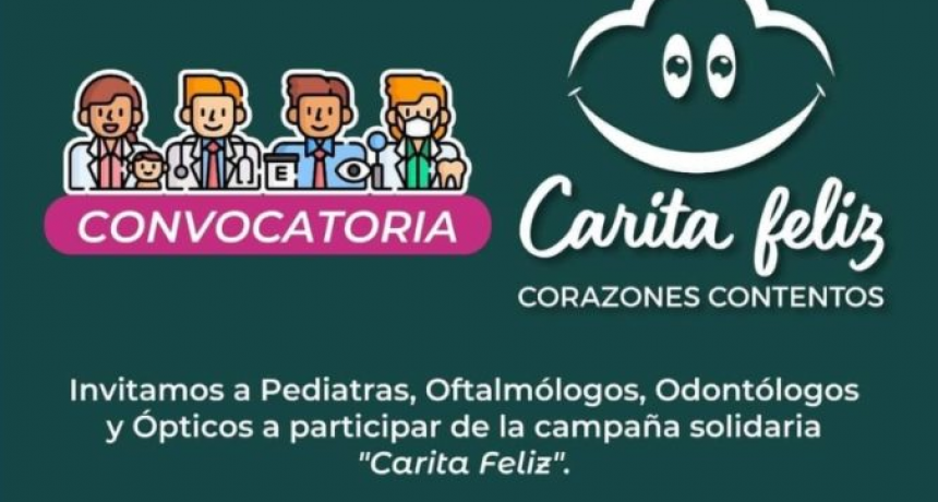 Resistencia convoca a profesionales de la salud a sumarse al programa solidario “Carita feliz”