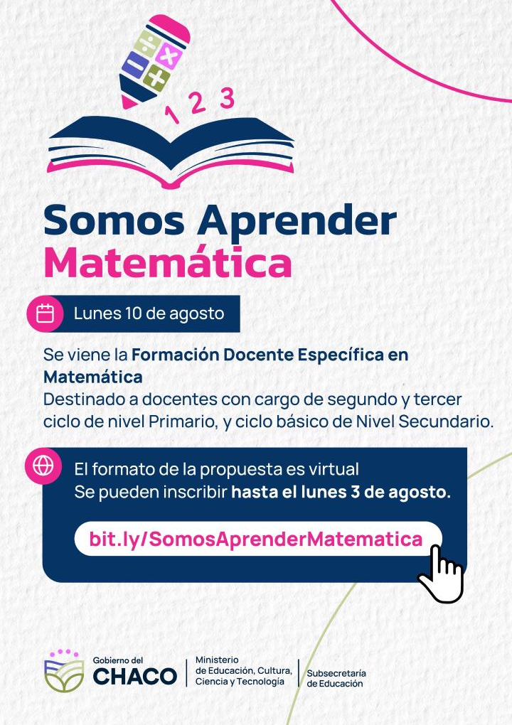 Educaci&oacute;n lanza una formaci&oacute;n docente en matem&aacute;tica con modalidad virtual