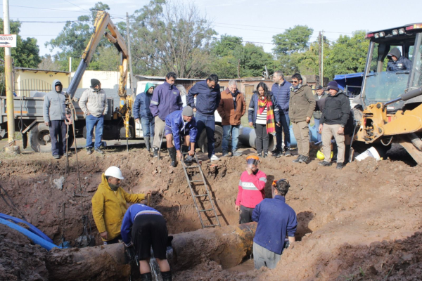 Sameep concluy&oacute; la reparaci&oacute;n en Av. Las Piedras en Barranqueras y avanza la recuperaci&oacute;n del servicio