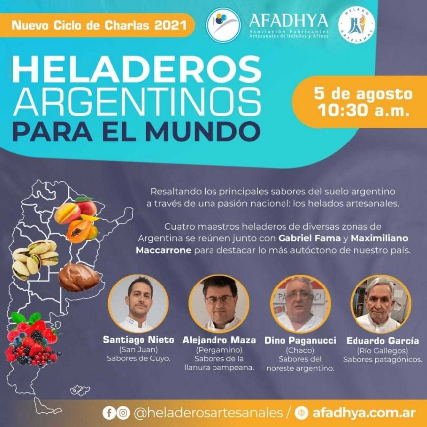 Dino Paganucci disertará en una charla de Maestros Heladeros argentinos