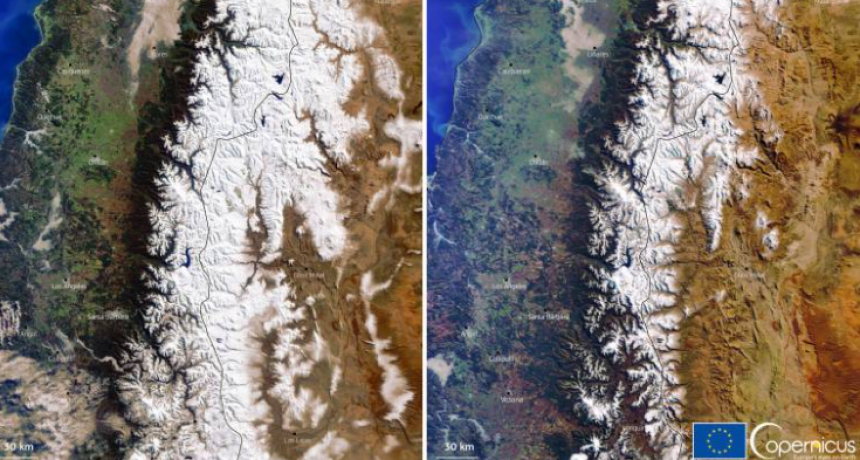 La sequía deja a Los Andes con poca cobertura de nieve