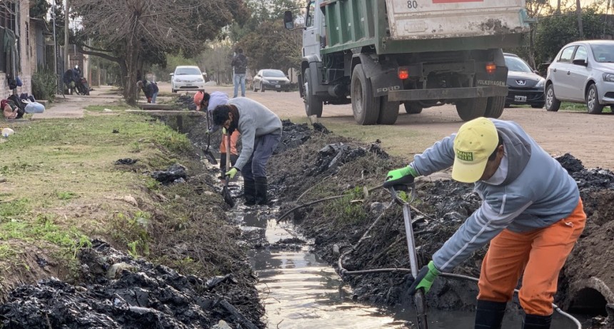 Barrio Don Bosco: se realizó trabajos de refuncionalización de desagües