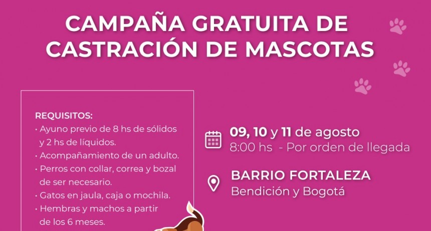 El programa “Mi Mascota” en el barrio Fortaleza