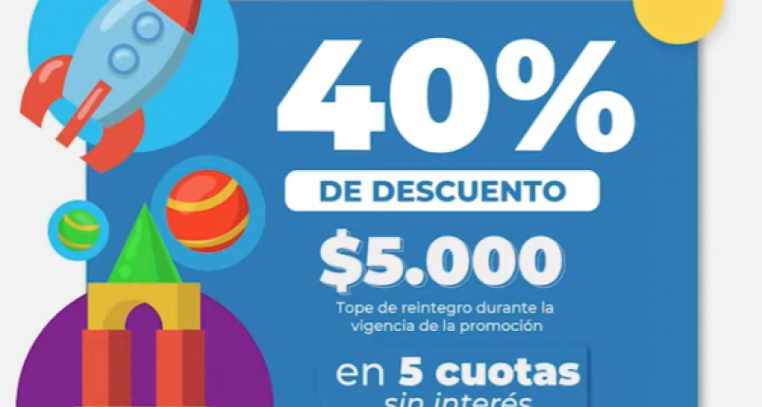 Desde el 15 hasta el 21 de agosto habrá 40% de descuento en compras por el Mes de las Infancias