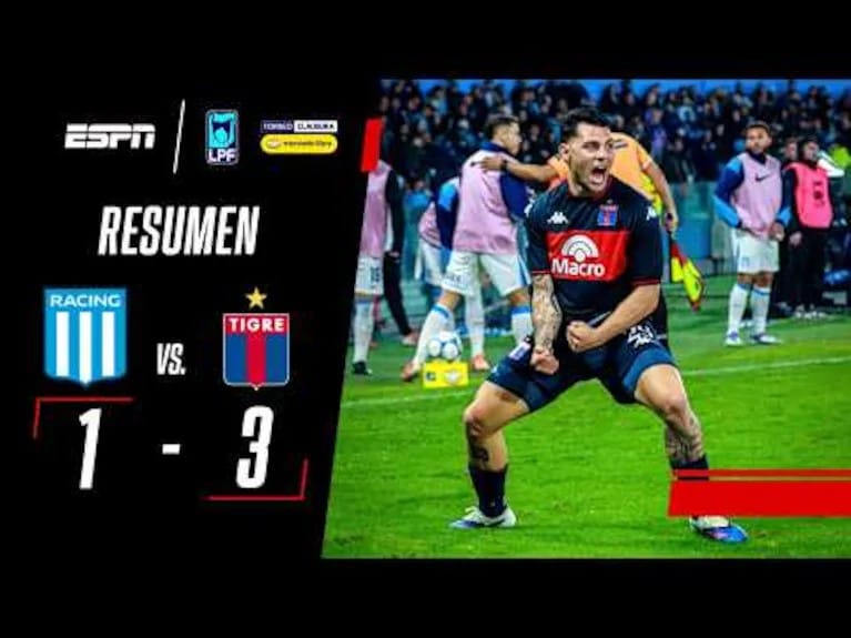 Tigre gole&oacute; 3-1 a Racing en Avellaneda por el Torneo Clausura