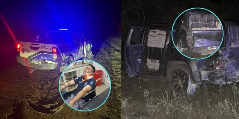 Roca: llevaban cigarrillos ilegales, la Polic&iacute;a los persigui&oacute; y un sargento termin&oacute; herido tras choque
