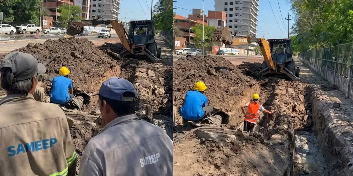 Tras la reparación de una cañería, se restableció el suministro de agua en Villa Itatí