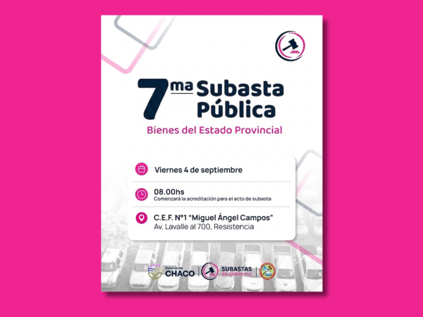 Chaco realizar&aacute; la s&eacute;ptima subasta de veh&iacute;culos en desuso: 39 unidades saldr&aacute;n a la venta 