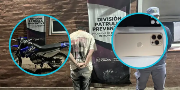 Resistencia: intent&oacute; robar un celular de alta gama, cay&oacute; de la moto, fue reducido por los vecinos y termin&oacute; preso