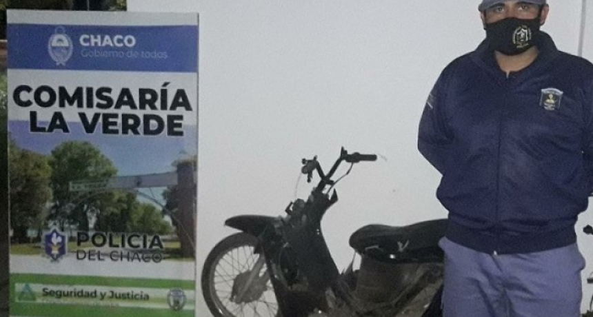 Tras un accidente, recuperaron moto robada hace seis años que era conducida por una menor