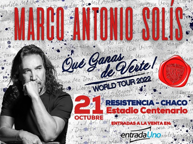 Últimas entradas a la venta para el concierto de Marco Antonio Solís en Resistencia