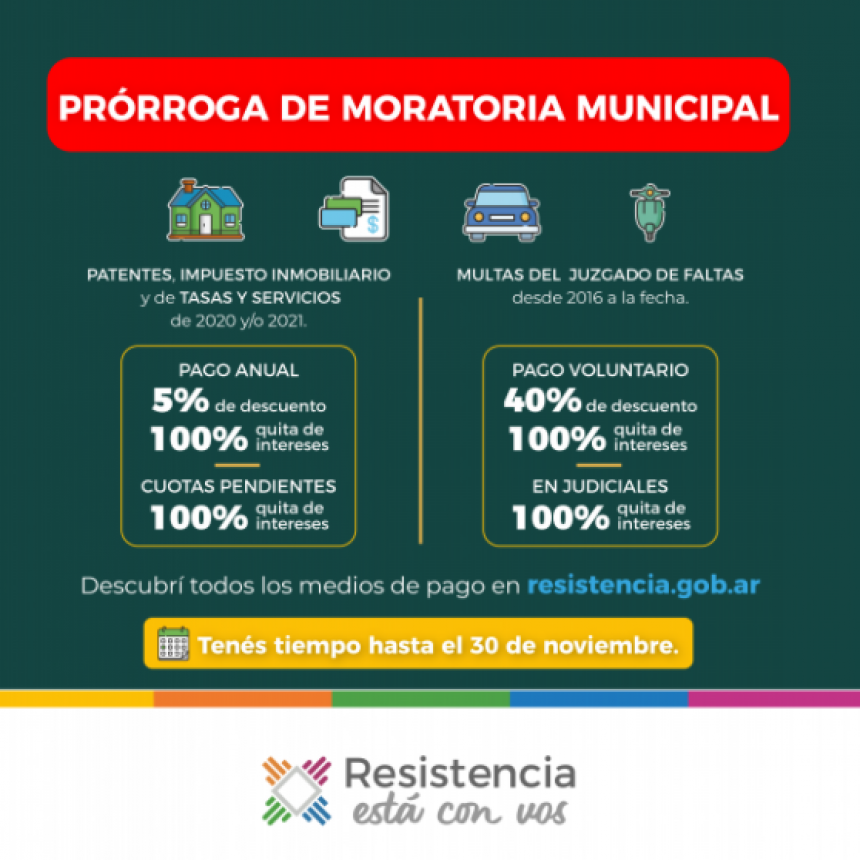 Beneficio tributario: hasta el 30 de noviembre se podrá regularizar el pago de deudas municipales