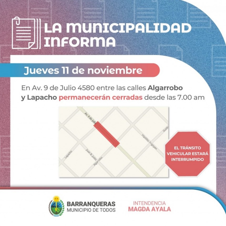 Tránsito interrumpido por Avenida 9 de Julio