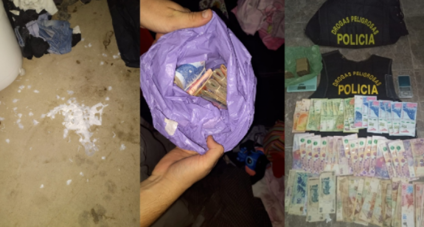 Seis detenidos y más de $158 mil, cocaína y marihuana secuestrados en cuatro allanamientos