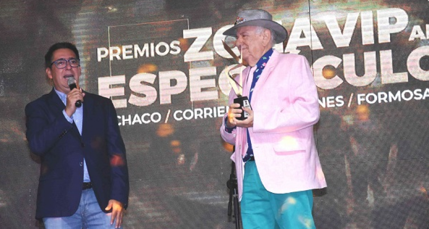 Gustavo Martínez acompañó la entrega de los Premios Zona VIP al Espectáculo