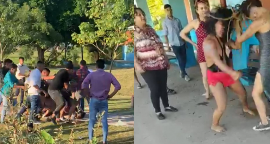 Tremenda golpiza en Tirol: más de 15 jóvenes lo rodearon, tiraron al piso y atacaron ferozmente