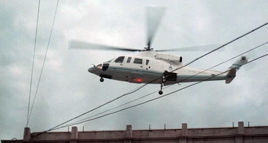 Qué dijo el piloto del helicóptero que evacuó a De la Rúa?